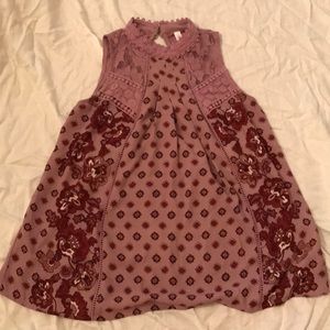 Patterned high neck top